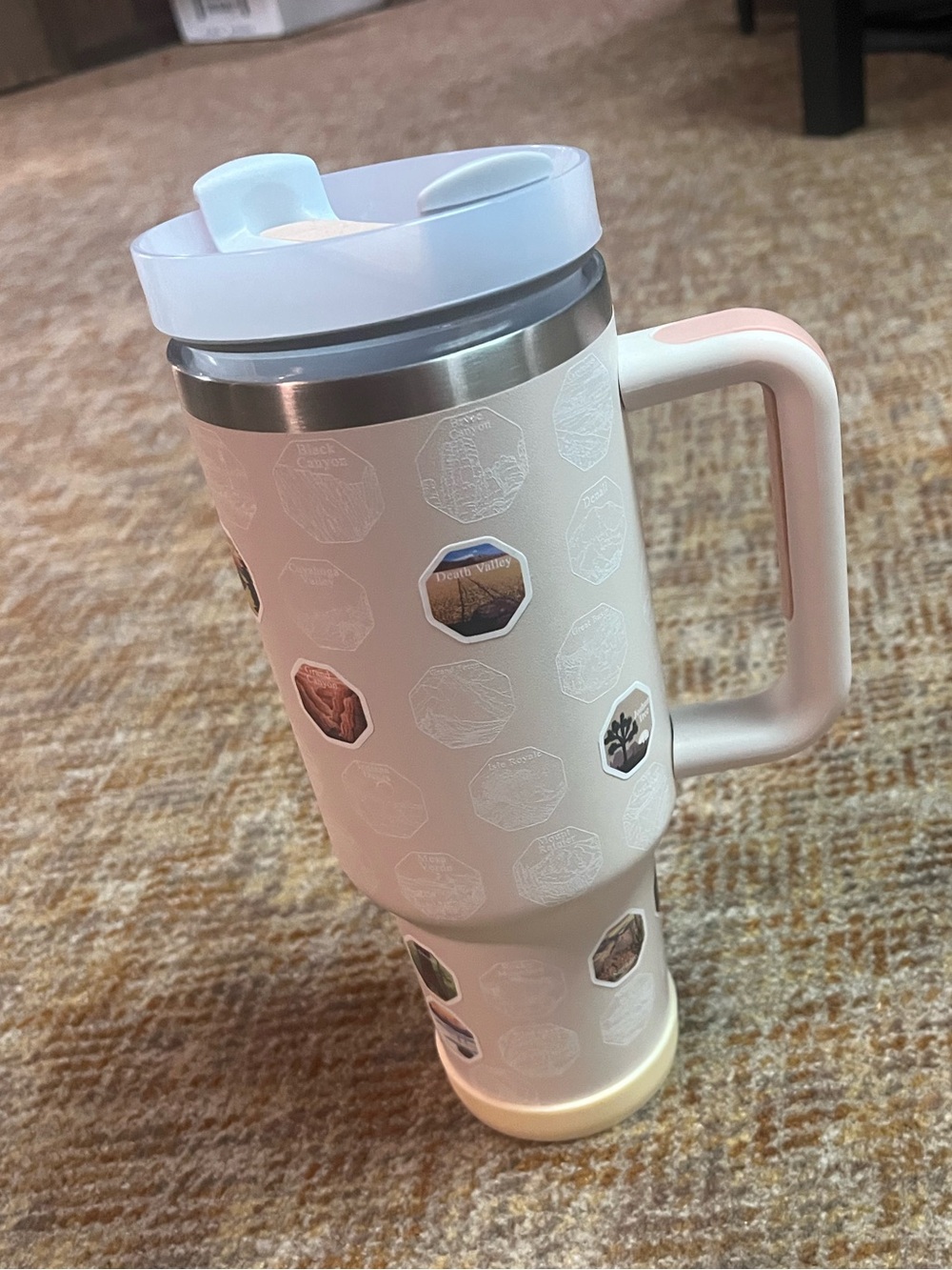 National Park Travel Mug Tumbler Cup with extra stickers for each park